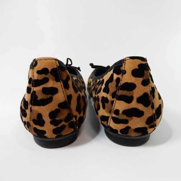 PAUL GREEN Ursula Ballet Flats Size US 6 Sisal Leopard Velvet Bow NEW $398 - Picture 6 of 14